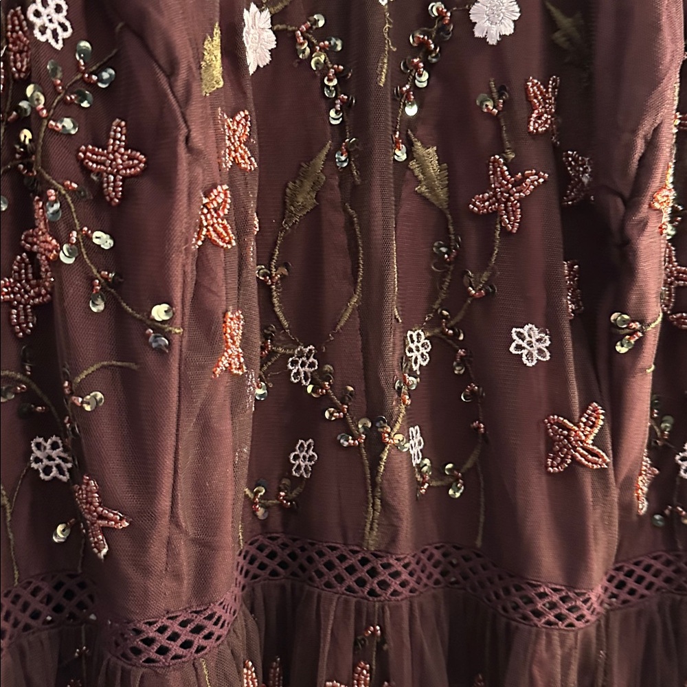 ASOS Curve Dark Purple beaded Maxi Dress 18 - Picture 4 of 8